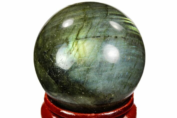 Flashy, Polished Labradorite Sphere - Great Color Play #105738
